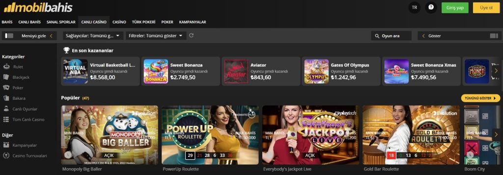 Mobilbahis736 Giriş ve Casino