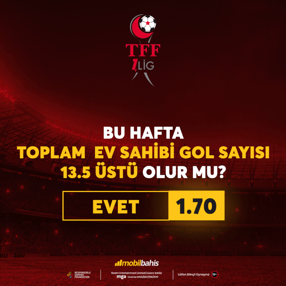 Mobilbahis802 TFF 1. Lig Toplam Gol